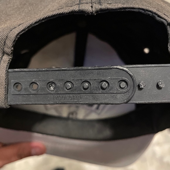 VINTAGE Los Angeles Raiders Hat Cap Snapback Young An Black Mens Drew Pearson - Picture 5 of 7